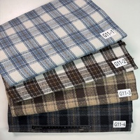 Tissu à carreaux brossé teint en fil de polyester et coton 7S, doux et chaud, pour chemises homme et femme printemps-automne
