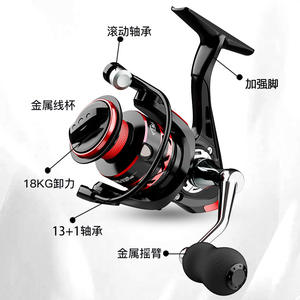 Carrete de Pesca Giratorio de Acero Inoxidable, Totalmente Metálico, Sin Espacios, para Pesca en Roca en el Océano 1398075 - Product Image 2