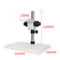Soporte de Elevación para Microscopio Estéreo, Ajuste Fino de Enfoque, Brazo Ajustable de Metal, Enfoque Fino de 0.02mm de Precisión, Uso en Investigación de Laboratorio, Zoom