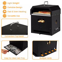 4 IN 1 Multifunktions-Indoor-Outdoor-Camping Küche Holzkohle grill Holzfeuer Pizza ofen