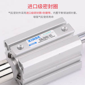 Cylindre pneumatique fin SDAJ avec course réglable (20/25/32/40/50/63X10X20X30-20/50) Connexion filetée pour machines - Product Image 2