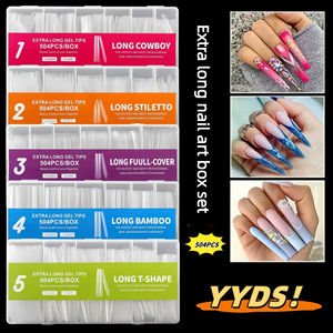 Vente en gros, offre spéciale : 504/240 <span class=keywords><strong>faux</strong></span> <span class=keywords><strong>ongles</strong></span> transparents en acrylique naturel, extension d'<span class=keywords><strong>ongles</strong></span> longs XXL personnalisables <span class=keywords><strong>pour</strong></span> votre marque - Product Image 1