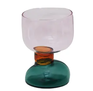 OEM Design irregolare bicchiere di vetro colorato tazza termoisolante Tumbler Cocktail Vodka Wine Mug whisky succo di vetro tazza da bere