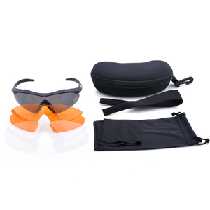 Tiro tattico polarizzato luce occhialini Set CS occhiali da tiro sport antivento maschera per campeggio Edc blocco vento e sabbia - Product Image 3