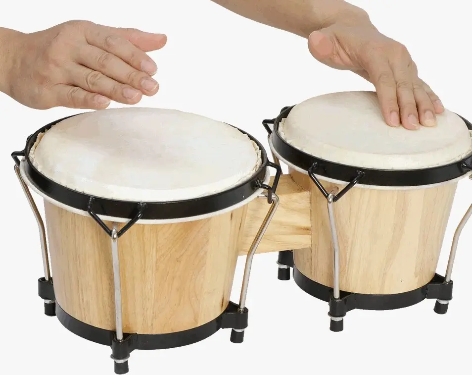 Bongo drum percussion strumento musicale woo bongo drum con pelle di pecora per giocattolo per bambini