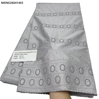 Dernière conception de tissu africain en voile suisse, dentelle suisse 100% coton, tissu en dentelle suisse de Dubaï pour robes de mariée