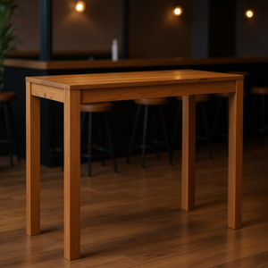 Acacia Wood Rectangular <b>Bar</b> <b>Table</b> 2 Seater Durable Modern Design For Commercial Use - Product Image 2