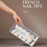 506 faux ongles français demi-couvrants en acrylique pour extension d'ongles, usage professionnel en salon ARNAILO