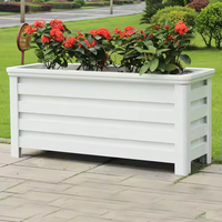 Jardinière de jardin classique durable et écologique de taille personnalisable avec pot de culture en métal imitation bois