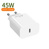 Charger GaN 45W Grosir, Dual USB Port, Power AVS Protocol, Pengisi Daya Cepat USB, Adaptor Charger Ponsel