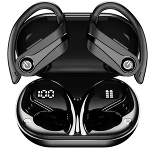 BT 5.3 Telinga Terbuka Earhook Gym Olahraga TWS Earphone Mikrofon Nirkabel dengan Earhook Earphone Earbud Headset Bass Headphone