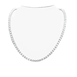 สร้อยเทนนิส 4 มม. ขายดี ชุบทองคำขาว เงินแท้ 925 สไตล์ฮิปฮอป ประดับเพชรโมอิสซาไนต์ VVS  รับรองโดย GRA สำหรับผู้ชายและผู้หญิง - Product Image 3