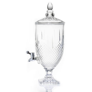 Dispensador de bebidas de jugo de 5L transparente de cristal sin plomo redondo de lujo con grifo - Product Image 5