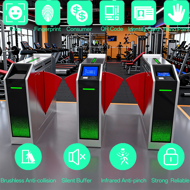 Flap Barrier Gate Access Control System With Digital Positioning Technology for Precise Movement Stability Anti Corrosion Finish