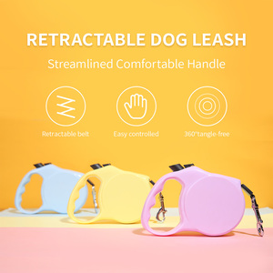 Laisse de <span class=keywords><strong>chien</strong></span> rétractable automatique avec système de freinage facile à contrôler, laisse de promenade pour <span class=keywords><strong>chien</strong></span> de 5 m de long - Product Image 2