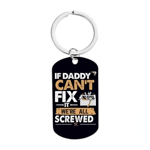 Porte-clés amusant pour papa et grand-père, en acier inoxydable gravé, <span class=keywords><strong>cadeau</strong></span> pour homme - Product Image 4