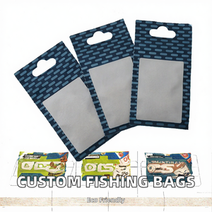 Bolsas de Embalaje Personalizadas para Venta al por Menor con Ventana Transparente y Orificio Euro, Bolsa de Aluminio con Cierre Hermético de Tres Lados para Pesca - Product Image 2