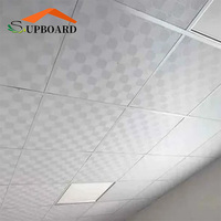 Plaques de plafond suspendu en PVC décoratif pour bureau, revêtement vinyle, imperméables