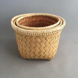 Panier en bambou tressé artisanal, ensemble de 3, organisateur de rangement naturel, ensemble décoratif, fabrication au Vietnam - Product Image 4