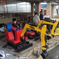 Terrain de jeux extérieur et parc d'attractions, équipement interactif pour enfants, mini-excavatrice électrique sécurisée pour les enfants