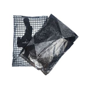 Sac d'expédition en plastique noir recyclé, couleur pleine, logo personnalisé, impression UV, sac de courrier poly pour entreprise - Product Image 1