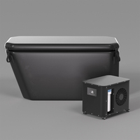 Ensemble de plongée froide personnalisé baignoires à glace coudées portables avec refroidisseur d'eau pour la récupération de fitness en cryothérapie