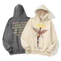 Toptan özel 3D baskı moda sokak adam kış boy organik Unisex köpük mektup baskılı ceket kazak Hoodie