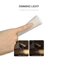 Lampe de table LED pliable et réglable, rechargeable, multifonction, portable, décorative, pour bureau, étude, lecture, chevet, étudiant