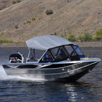 Bateau à moteur rapide professionnel en aluminium Kinocean de 18 pieds pour la pêche, état neuf, moteur hors-bord, longueur de 4 m pour le divertissement