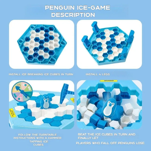 ของเล่นเพนกวินทุบแผ่นน้ำแข็ง <span class=keywords><strong>เกม</strong></span>ทุบและถอดประกอบแผ่นน้ำแข็ง <span class=keywords><strong>เกม</strong></span>กระดานแบบใหม่ ของเล่นแบบอินเทอร์แอคทีฟ - Product Image 3