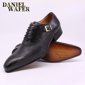 Marrone scuro Oxford Scarpe di Cuoio Genuino Resistente Signori Fatti A Mano Pattini di Vestito Ufficiale - Product Image 4