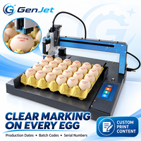 Machine de codage d'œufs de bureau GenJet, 30 œufs en 11 secondes avec écran tactile de 5 pouces pour la date d'expiration, le numéro de série et le logo