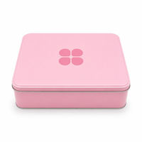 Boîte en métal rectangulaire personnalisée pour biscuits, bonbons, chocolat, emballage de stockage, vente en gros, sur commande