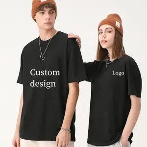 卸売ブランクTシャツカスタム230G100% コットンTシャツ印刷ロゴ男性用女の子プレーンTシャツプリントユニセックスTシャツ