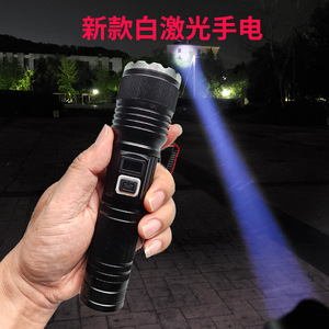 T9738 High Power <b>Rechargeable</b> Flashlight 169mm Aluminum Alloy 800 Lumens Zoomable LED <b>Torch</b> With Battery Level Display - Product Image 4