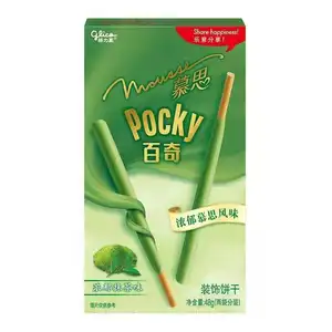 도매 Pocky 중국 뜨거운 판매 도매 Glico Pocky 무스 초콜릿 칩 쿠키 Matcha 맛 48g