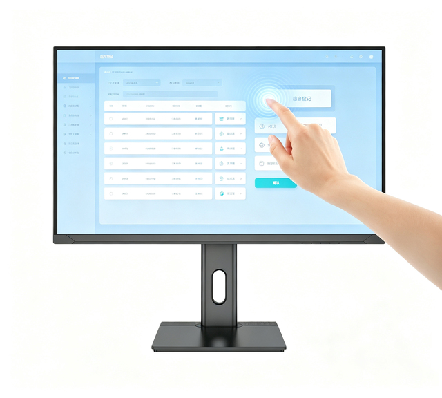 New 24 Inch 1920x1080 75Hz IPS Capacitive Gaming Touch Screen Monitor with Lifting Base for Business