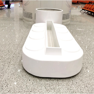 Silla de Espera en Forma de L de Fibra de Vidrio, Muebles Comerciales Modernos y Duraderos, Asiento Interior - Product Image 3