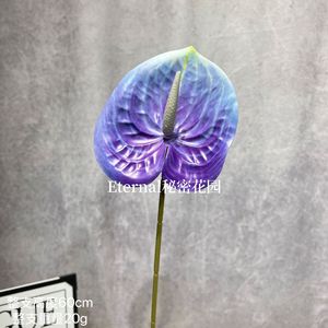 Fleur d'Anthurium Artificielle Secret Garden Rouge Vif en Caoutchouc Souple pour Décoration de Mariage, Accessoire Photo Extérieur, Faite à la Main, Imprimée en 3D - Product Image 5