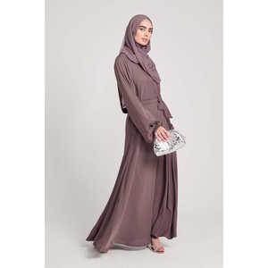 <span class=keywords><strong>Parapluie</strong></span> Abaya fermée avec poignets élastiqués French Mauve Premium Modest Sets - Product Image 3