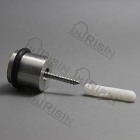 Stainless Steel Door Slam Stop with Black Circular Buffer