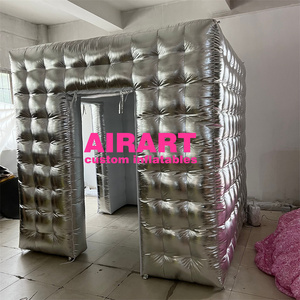 Cabine photo gonflable noire pour la décoration d'événements. Cabine photo gonflable personnalisée pour l'affichage lors d'événements commerciaux - Product Image 5