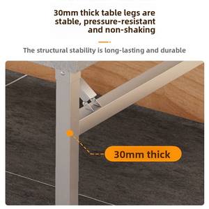 <span class=keywords><strong>Table</strong></span> <span class=keywords><strong>pliante</strong></span> portable en acier inoxydable petite conception carrée simple <span class=keywords><strong>pour</strong></span> la maison repas en plein air <span class=keywords><strong>marché</strong></span> de nuit étal hôtels restaurants - Product Image 4