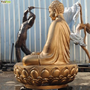 Statue de Bouddha en bronze grandeur nature pour la décoration de jardin, de temple ou de cour extérieure - Product Image 3