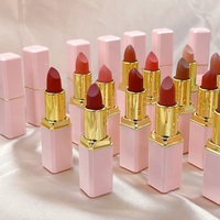 Rouge à lèvres crémeux mat vegan sans cruauté animale, marque privée, maquillage hautement pigmenté, rouge à lèvres solide