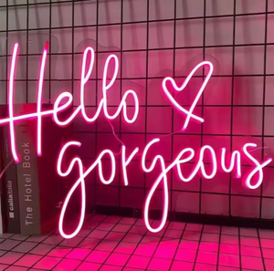 Enseigne au néon LED personnalisée pour la publicité extérieure, la décoration de fête, matériau acrylique imperméable, intensité réglable, montage mural - Product Image 1