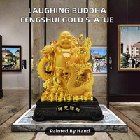 Décoration d'intérieur Fengshui, figurines de Bouddha riant en résine, design animal, ornements de dragon, figurines de Bouddha, statue, mascotte, Bouddha riant Maitreya