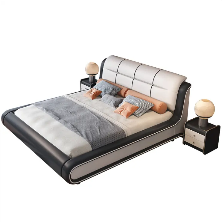 Tapis de lit en tatami, meuble simple et léger, design moderne et simpliste, couleur unie, pour chambre à coucher, mariage, double rangement