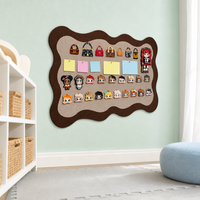 Panneau mural créatif en feutre de style nordique pour affichage de photos, avec crochets et attaches auto-agrippantes, sans perçage, pour la décoration intérieure