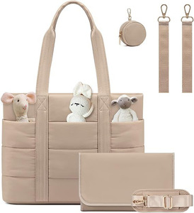 BSCI Factory Grand <span class=keywords><strong>sac</strong></span> fourre-tout de voyage imperméable avec matelas à <span class=keywords><strong>langer</strong></span> confortable pour les parents en déplacement - Product Image 1